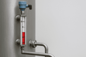 Level monitor showing fluid level in a tank.