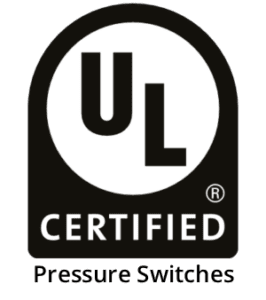 UL certificate for Pressure Switches