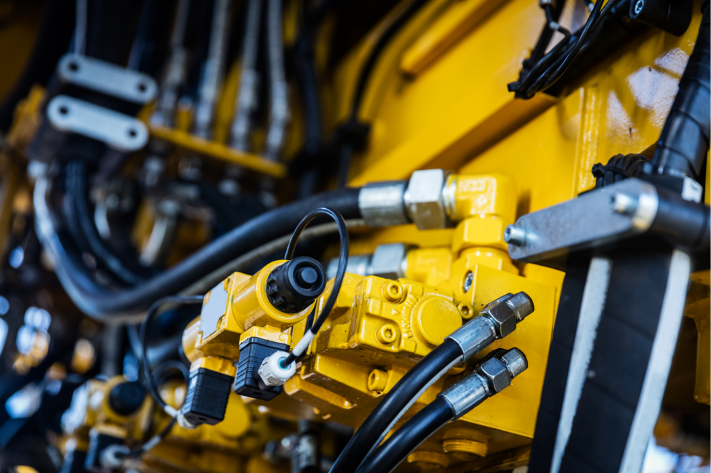Buna-N nitrile float switch installed in a hydraulic oil tank for liquid level detection